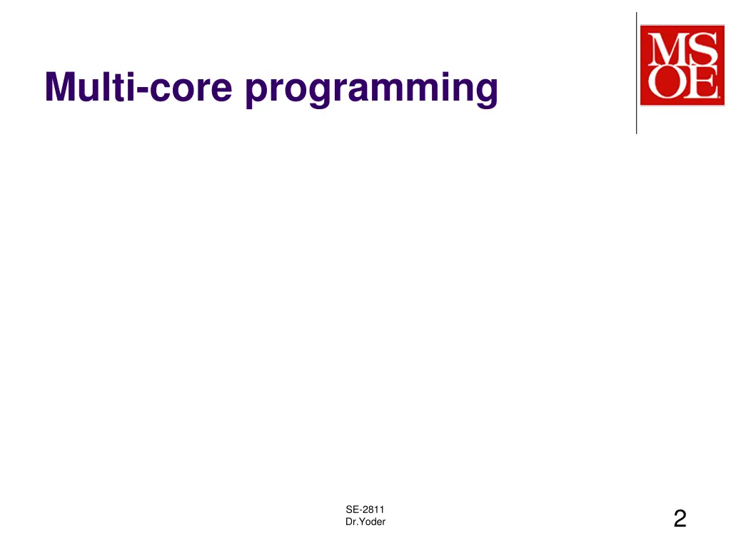 multi core programming