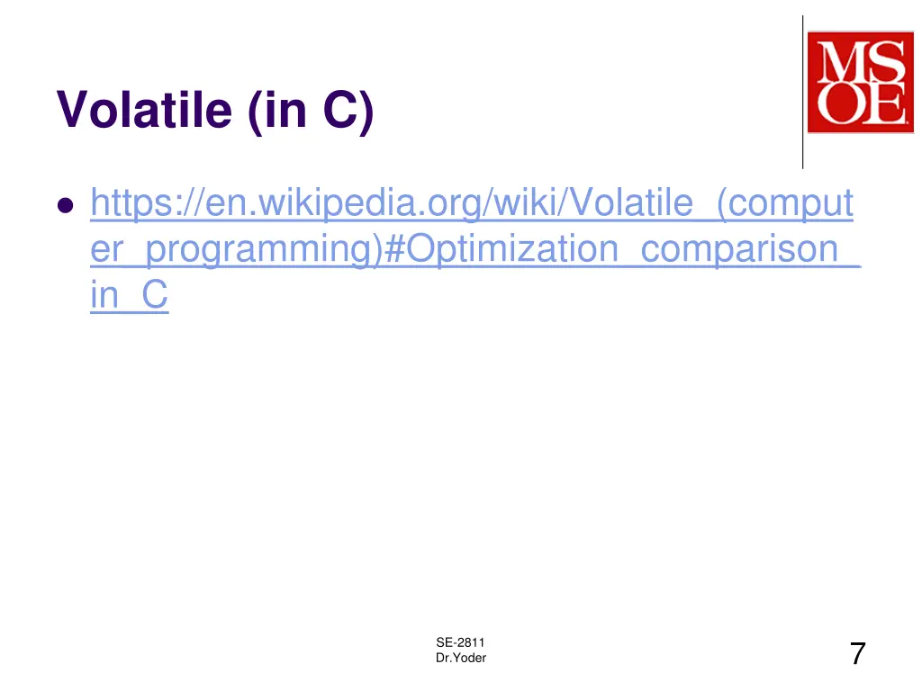 volatile in c