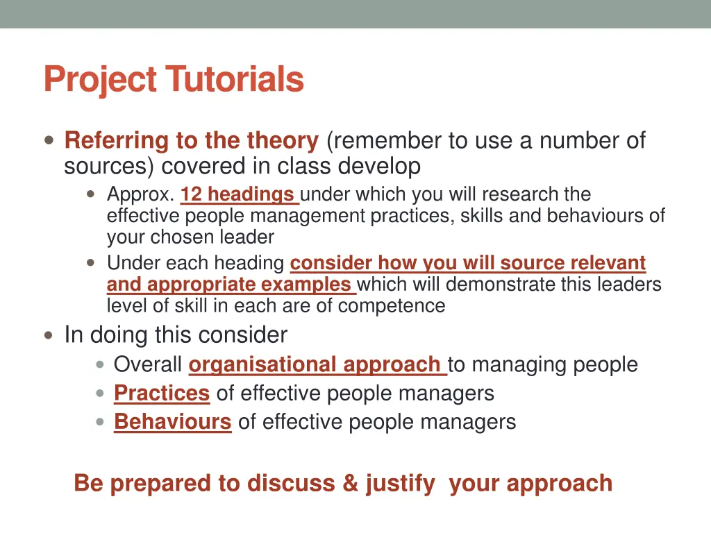 project tutorials