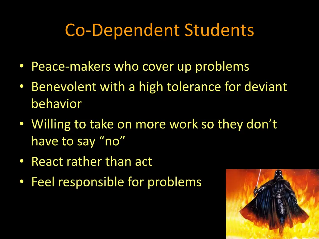 co dependent students