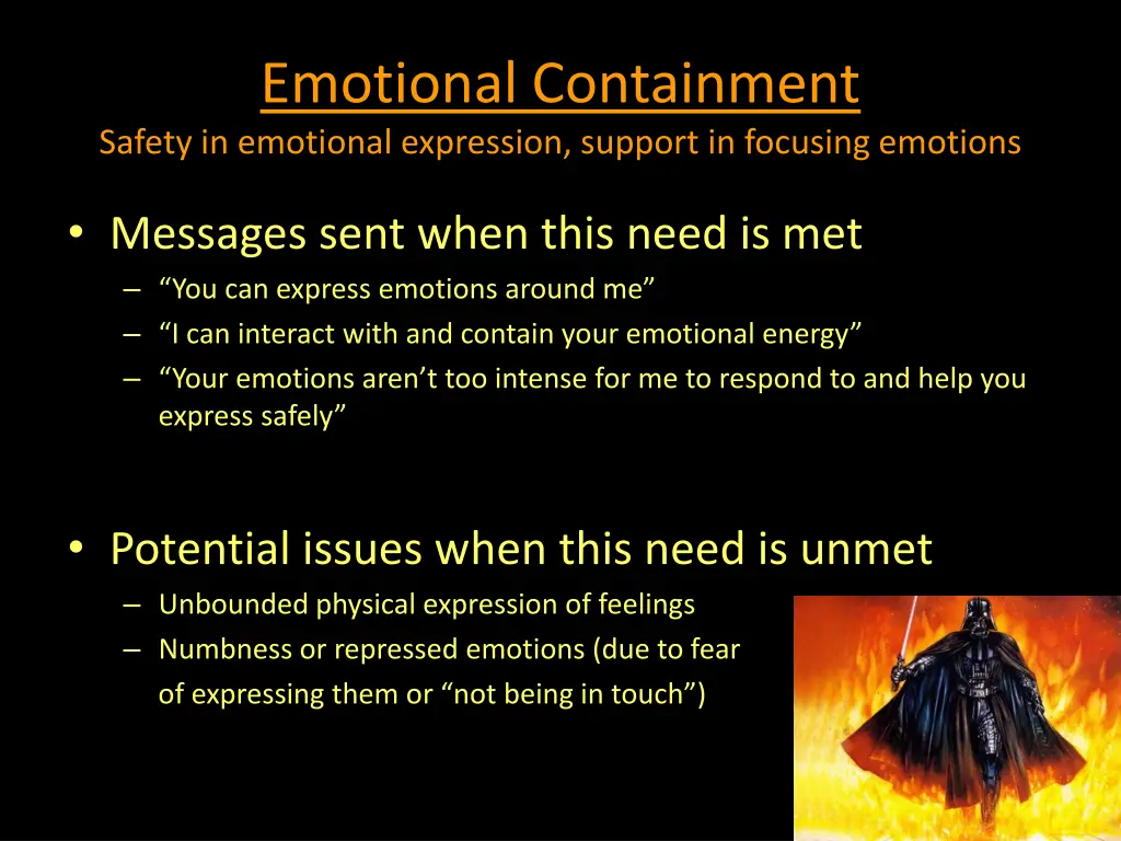 emotional containment safety in emotional