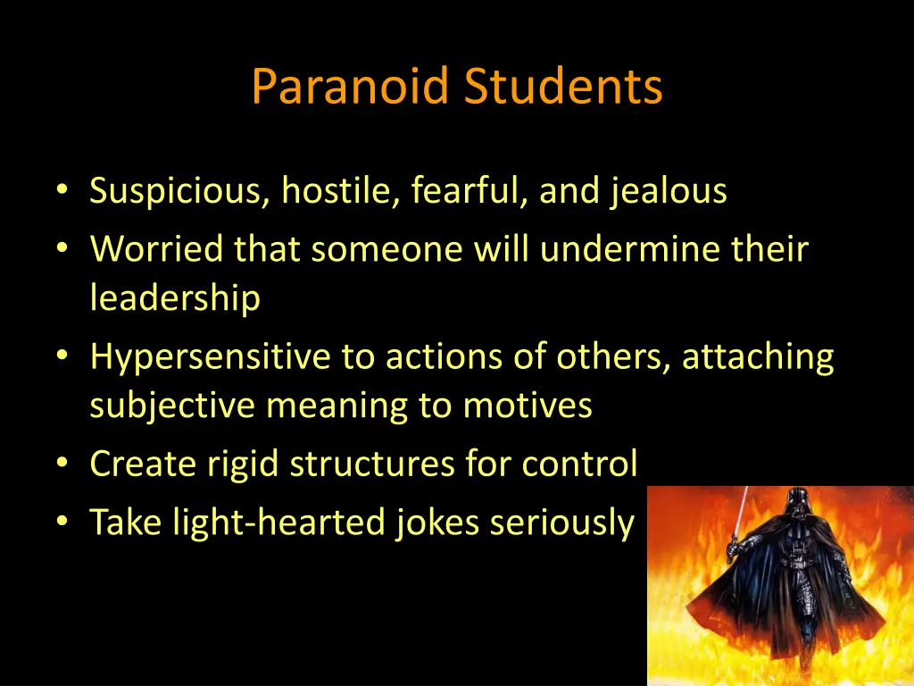 paranoid students