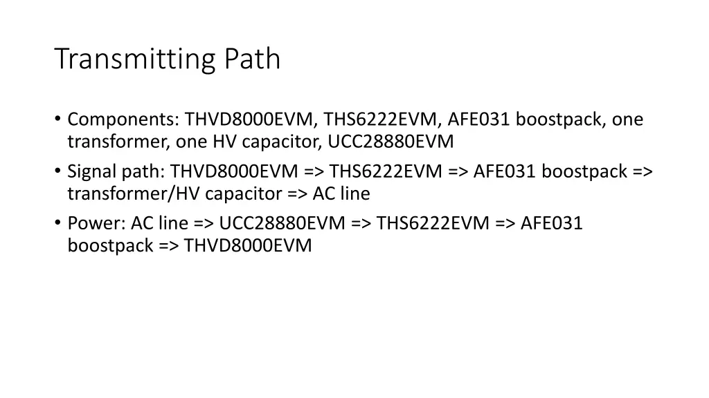 transmitting path