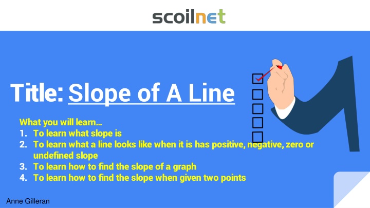 title slope of a line