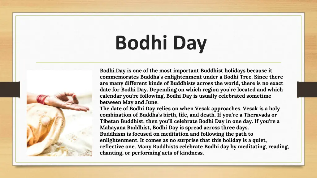 bodhi day