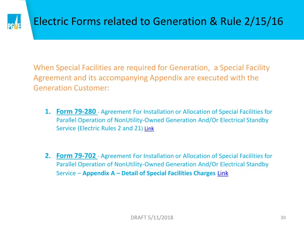 electric forms related to generation rule 2 15 16