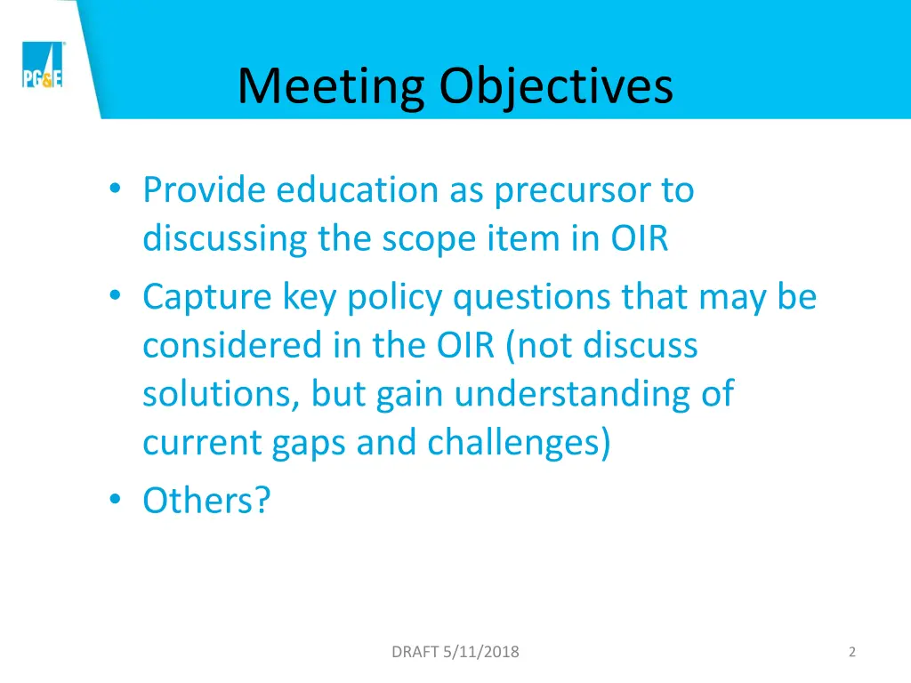 meeting objectives