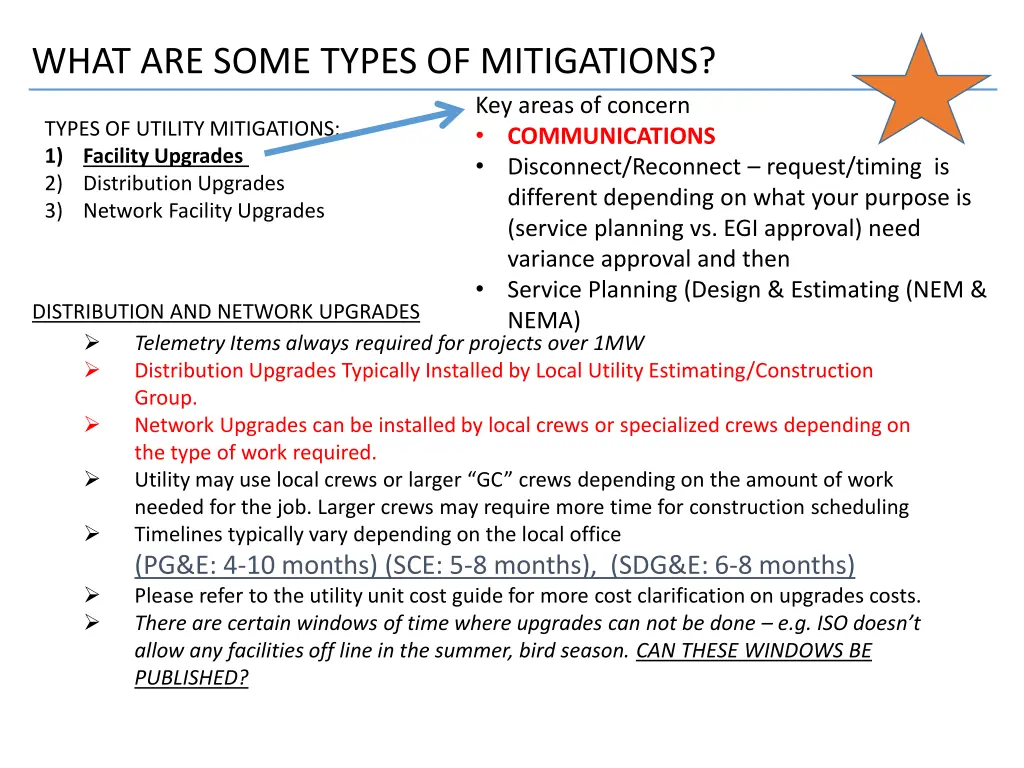 what are some types of mitigations