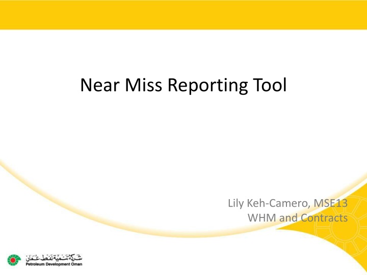 near miss reporting tool