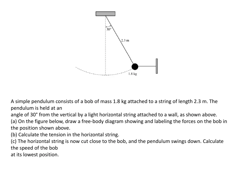 a simple pendulum consists of a bob of mass