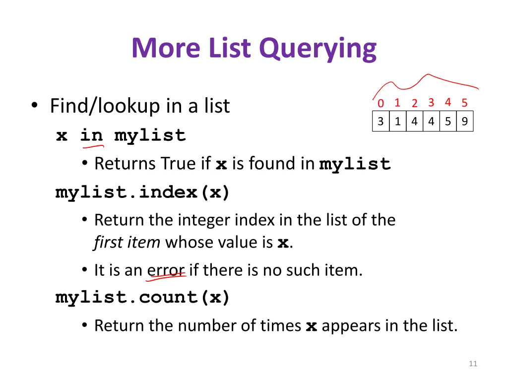 more list querying