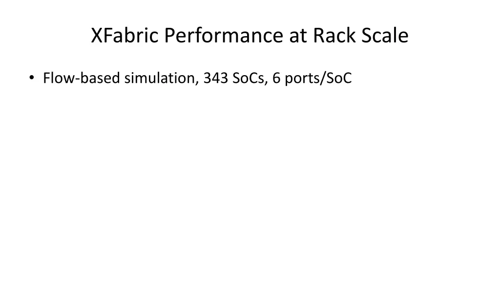 xfabric performance at rack scale