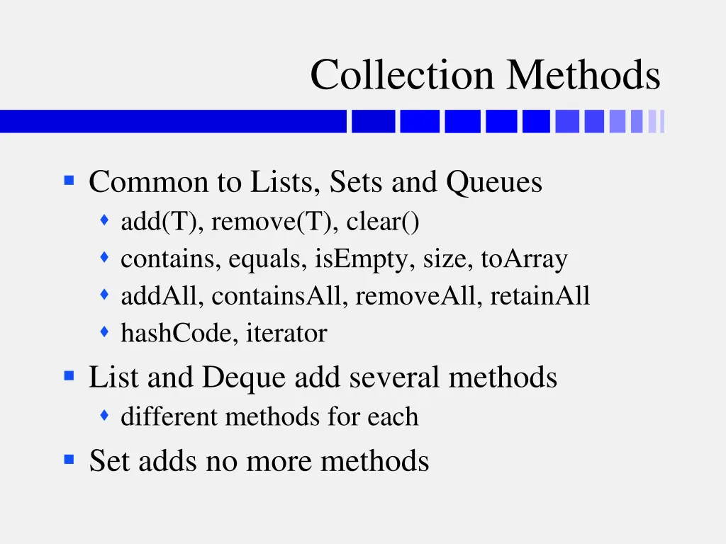 collection methods