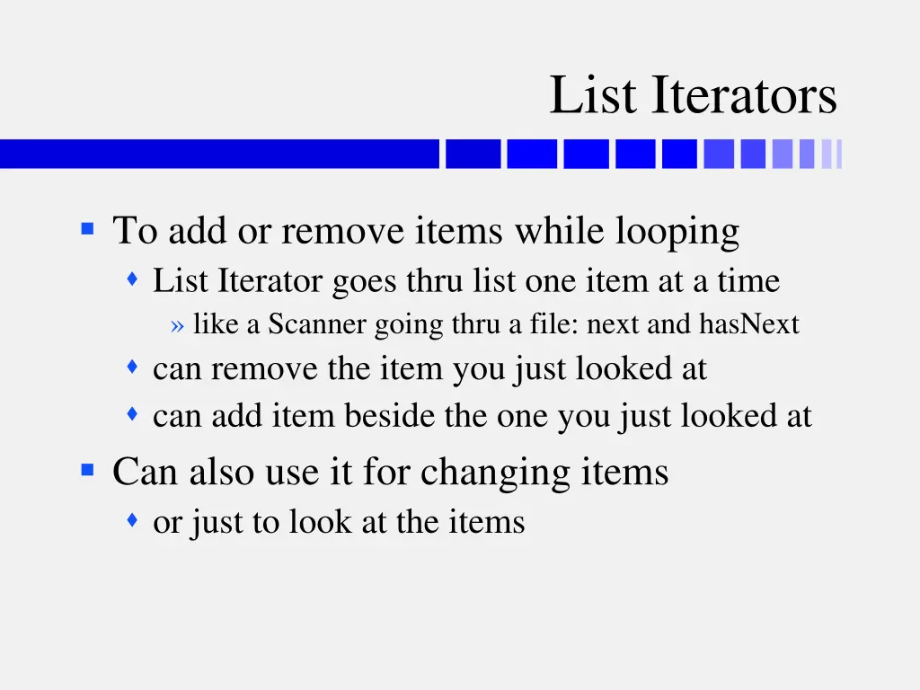 list iterators