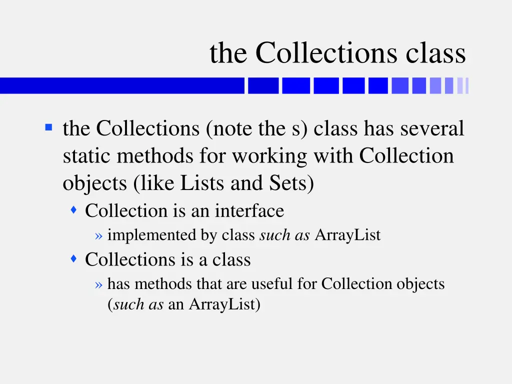 the collections class