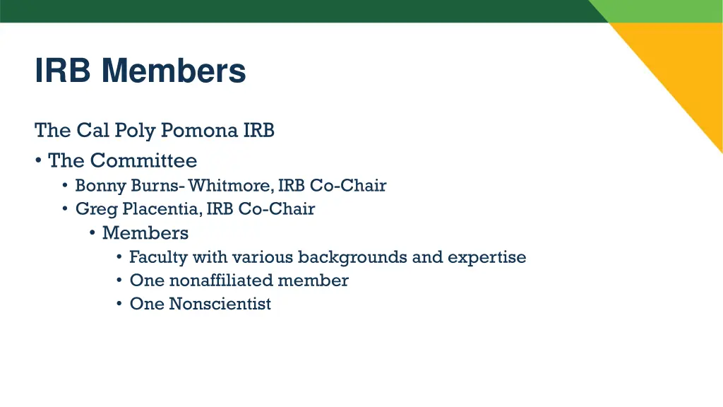 irb members