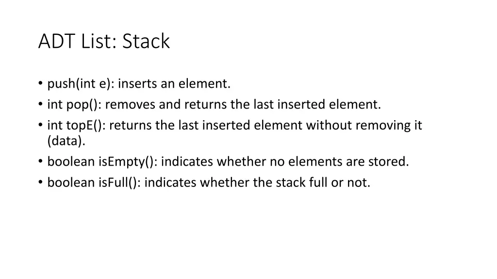 adt list stack