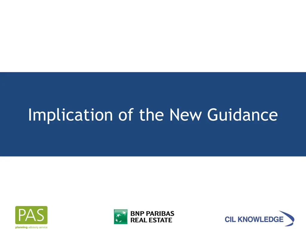 implication of the new guidance