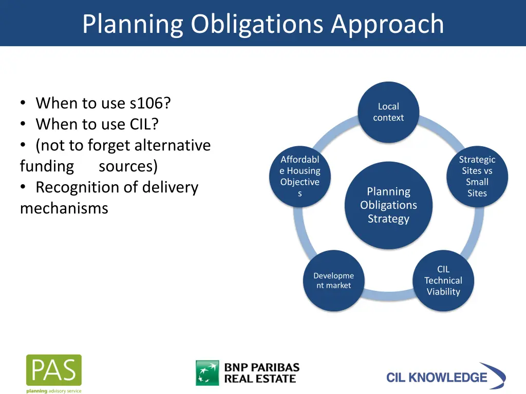 planning obligations approach