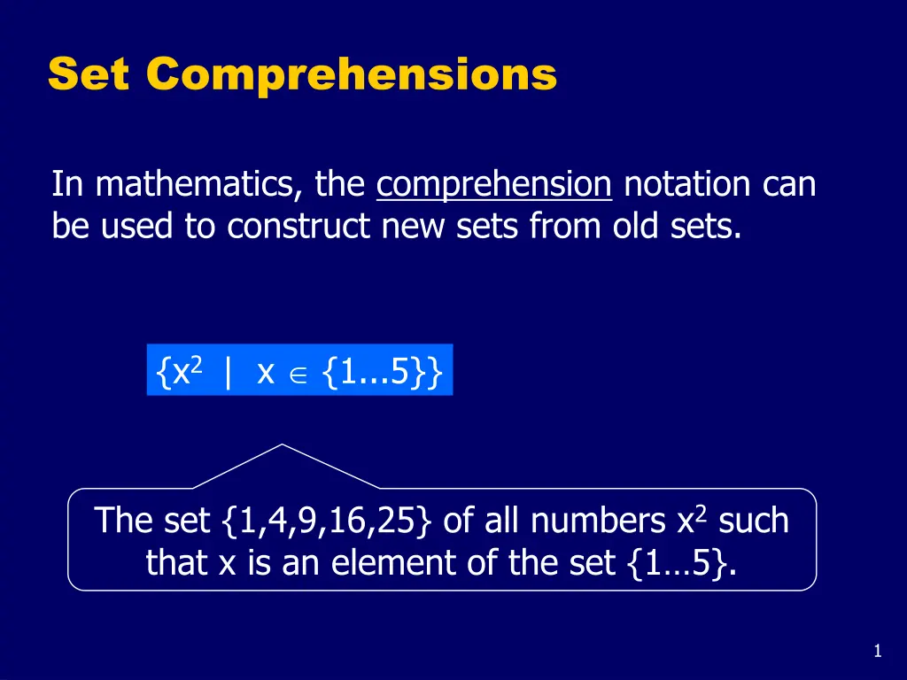 set comprehensions