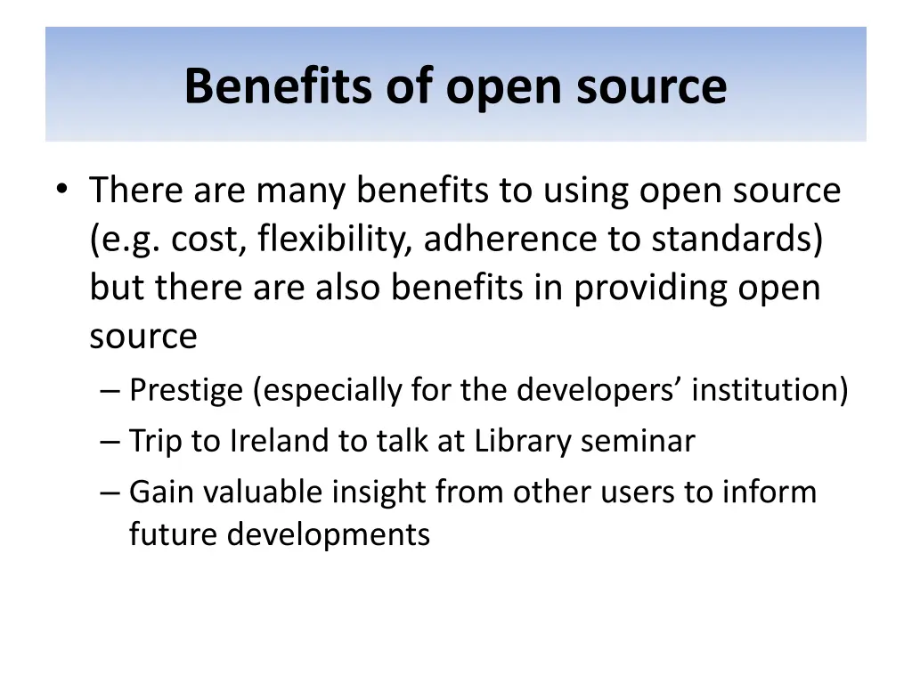 benefits of open source