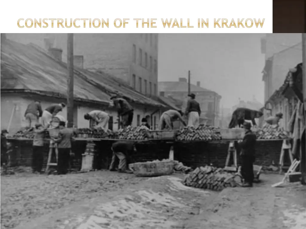 construction of the wall in krakow