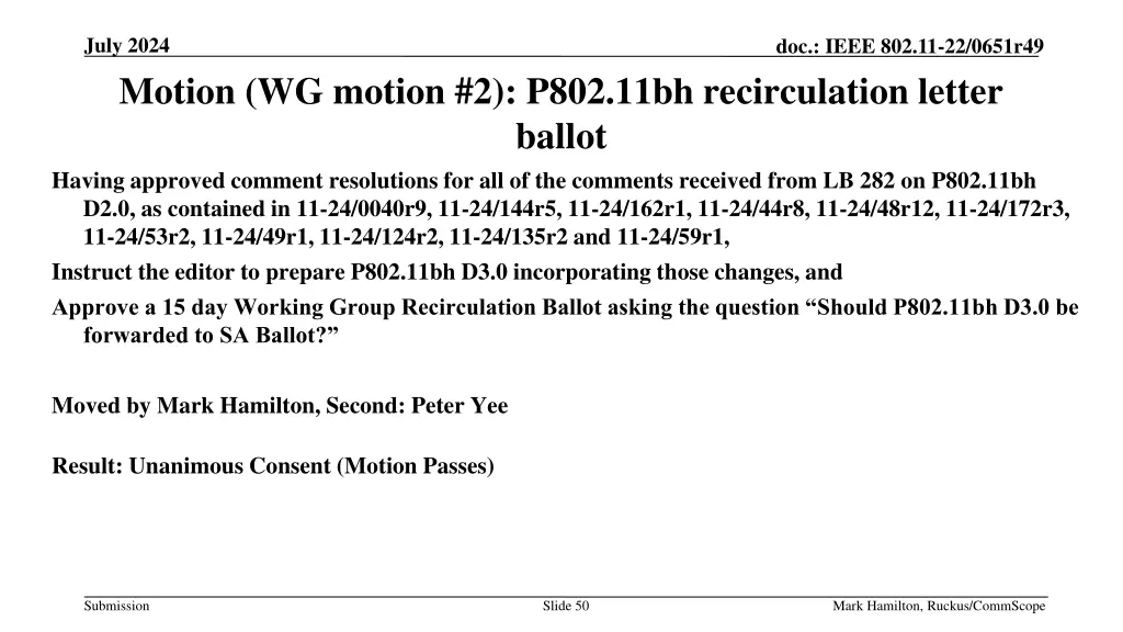 july 2024 motion wg motion 2 p802 11bh