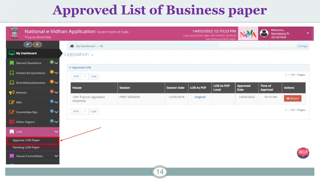 approved list of business paper