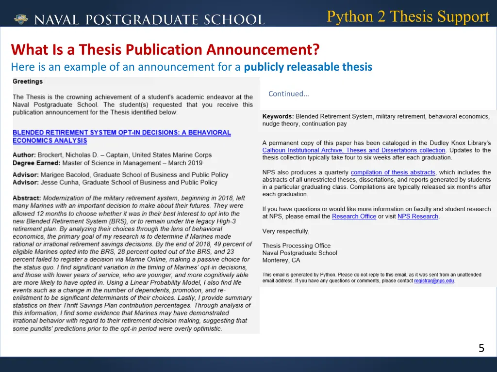 python 2 thesis support 5