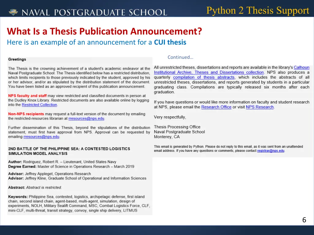 python 2 thesis support 6