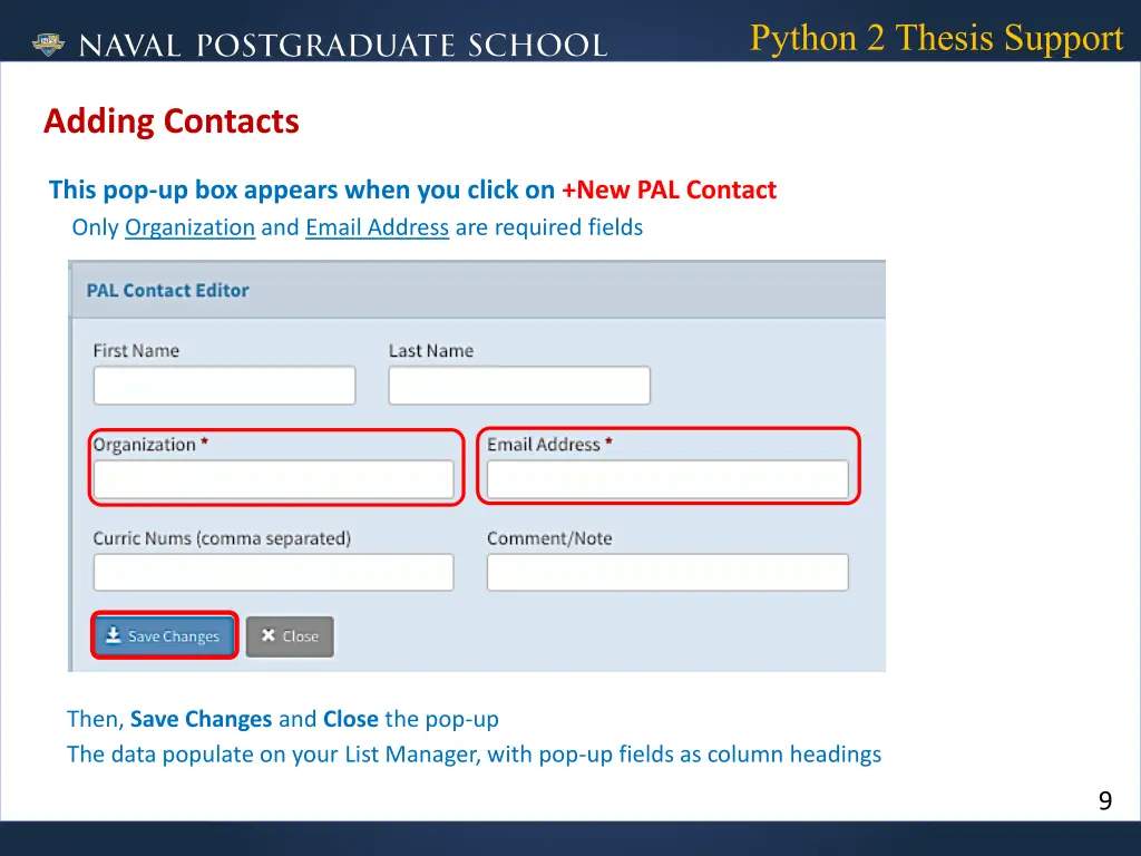 python 2 thesis support 9