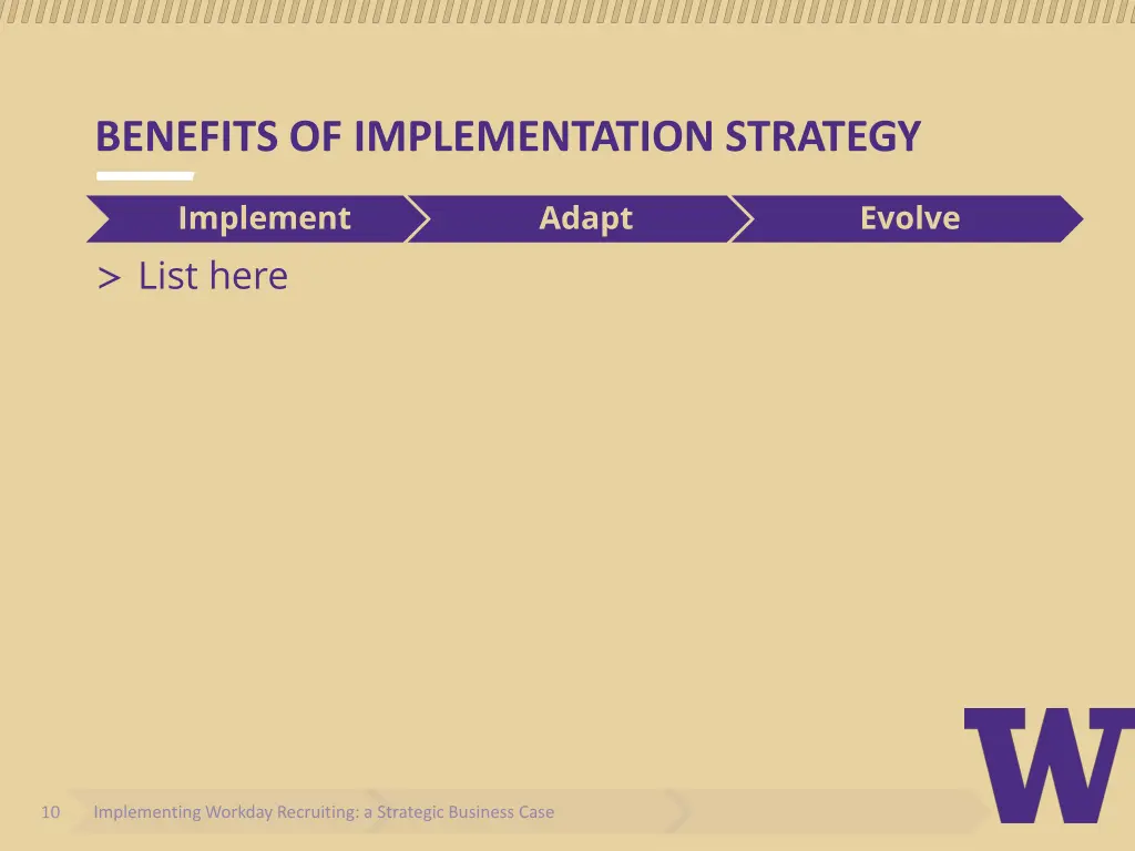 benefits of implementation strategy