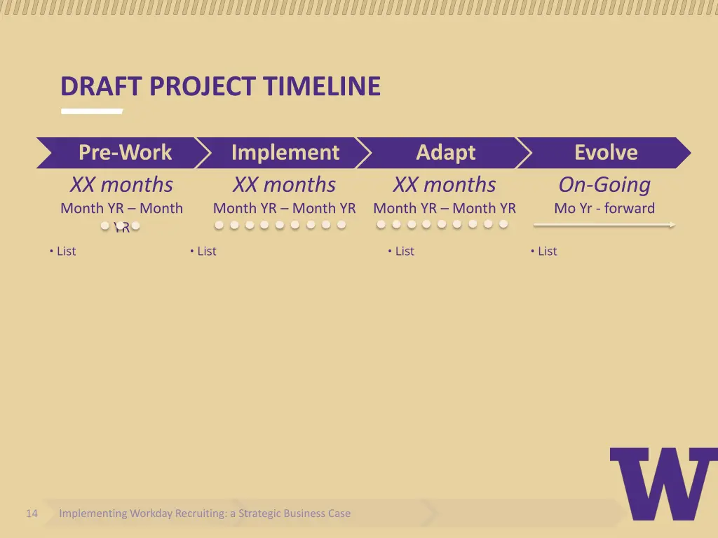 draft project timeline