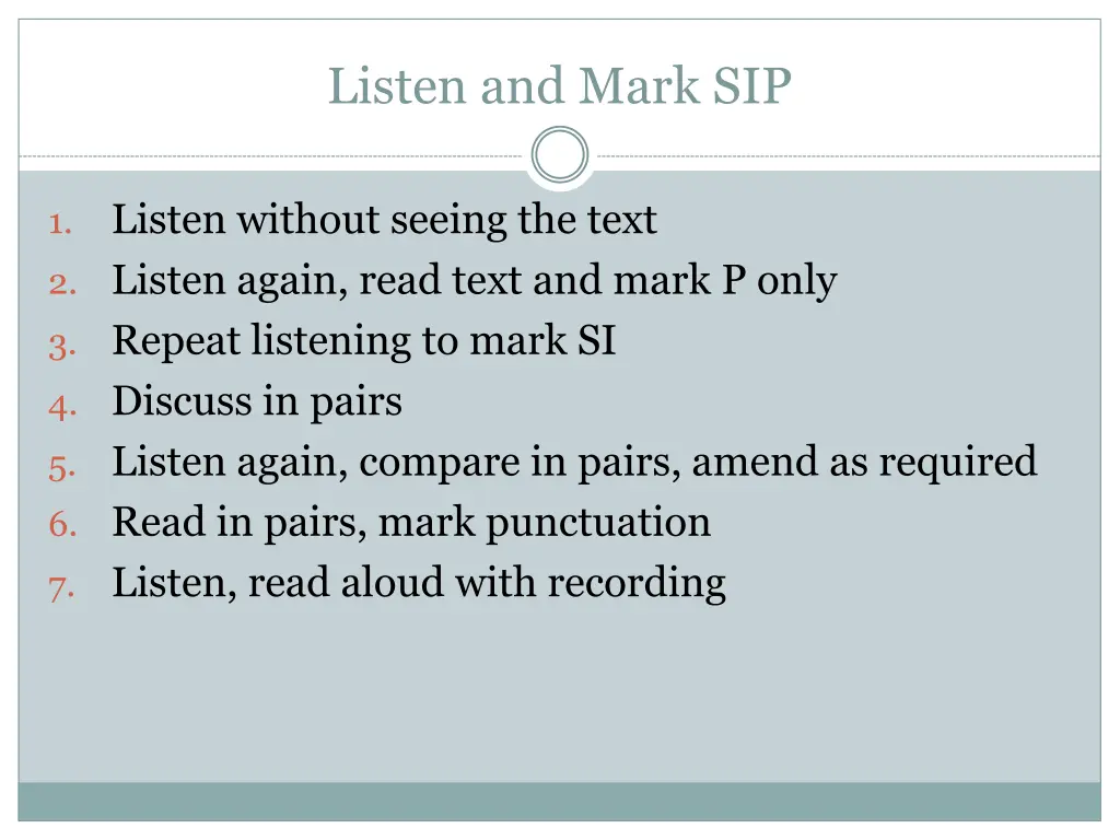 listen and mark sip