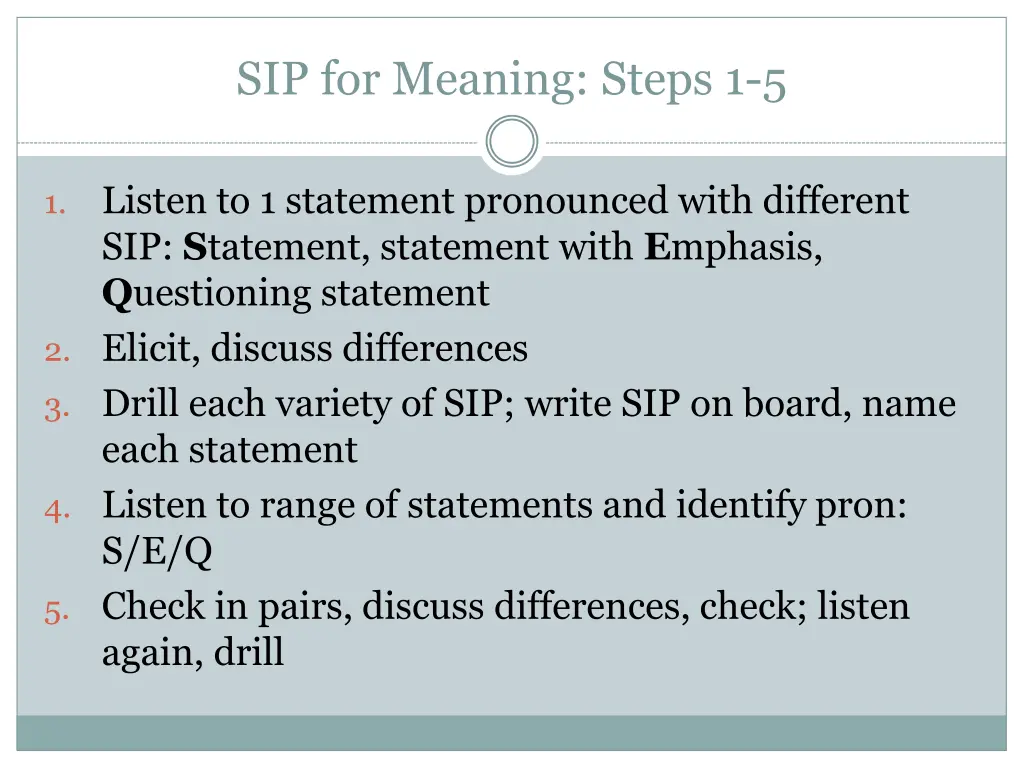 sip for meaning steps 1 5