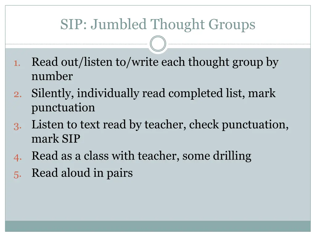 sip jumbled thought groups