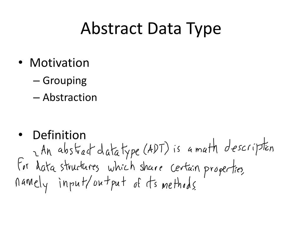 abstract data type