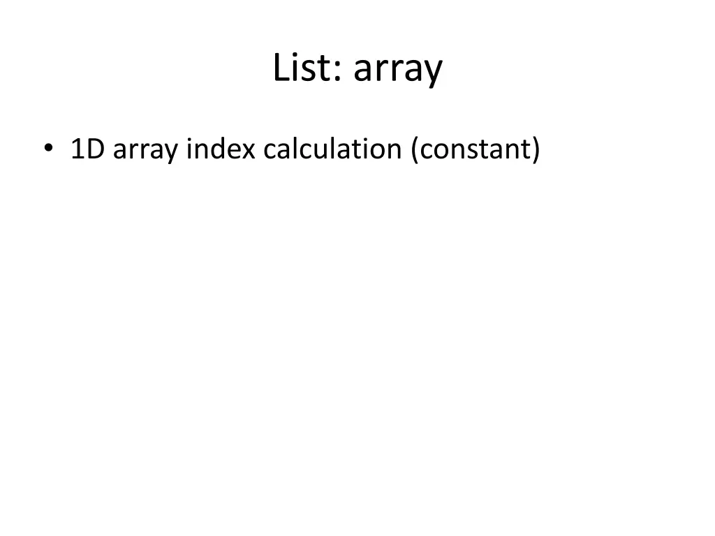 list array 1