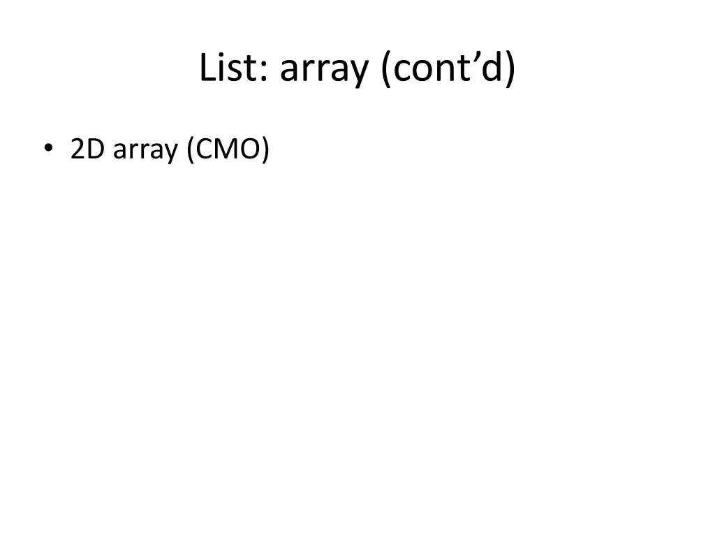 list array cont d 1