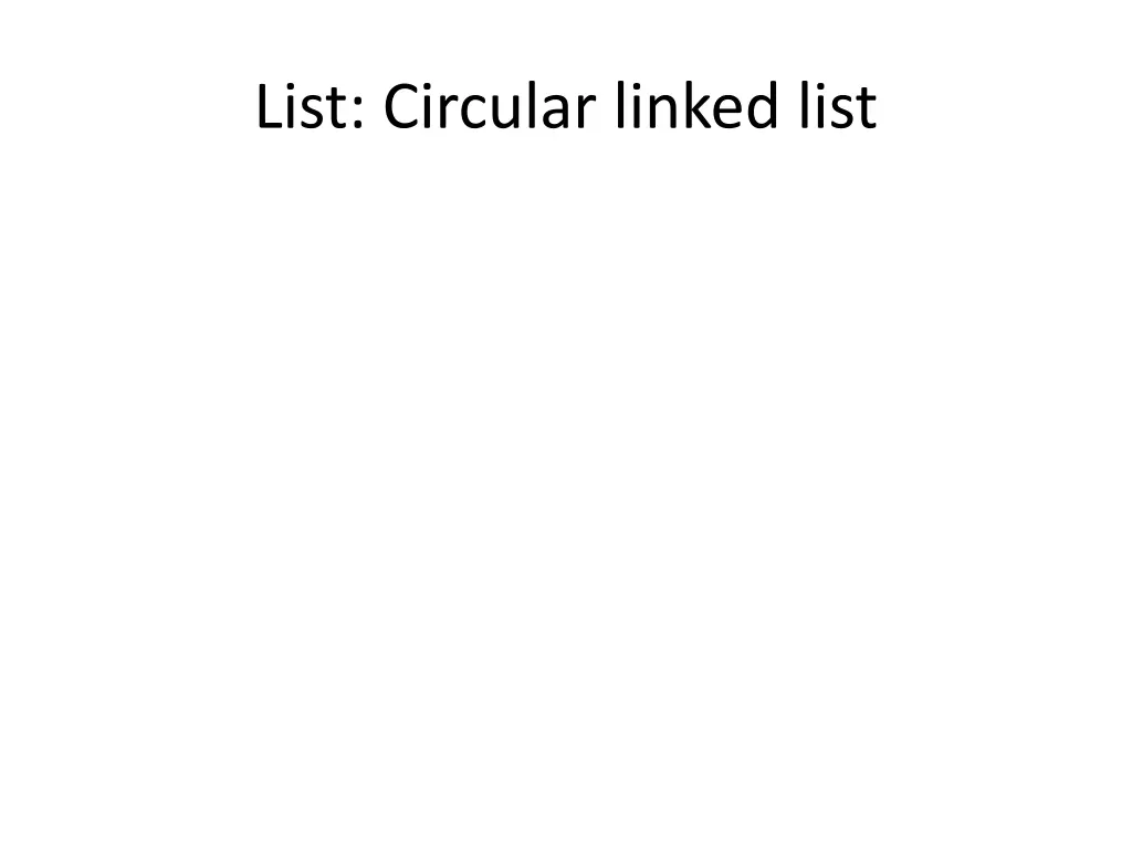 list circular linked list 1