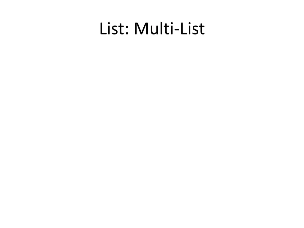 list multi list 1