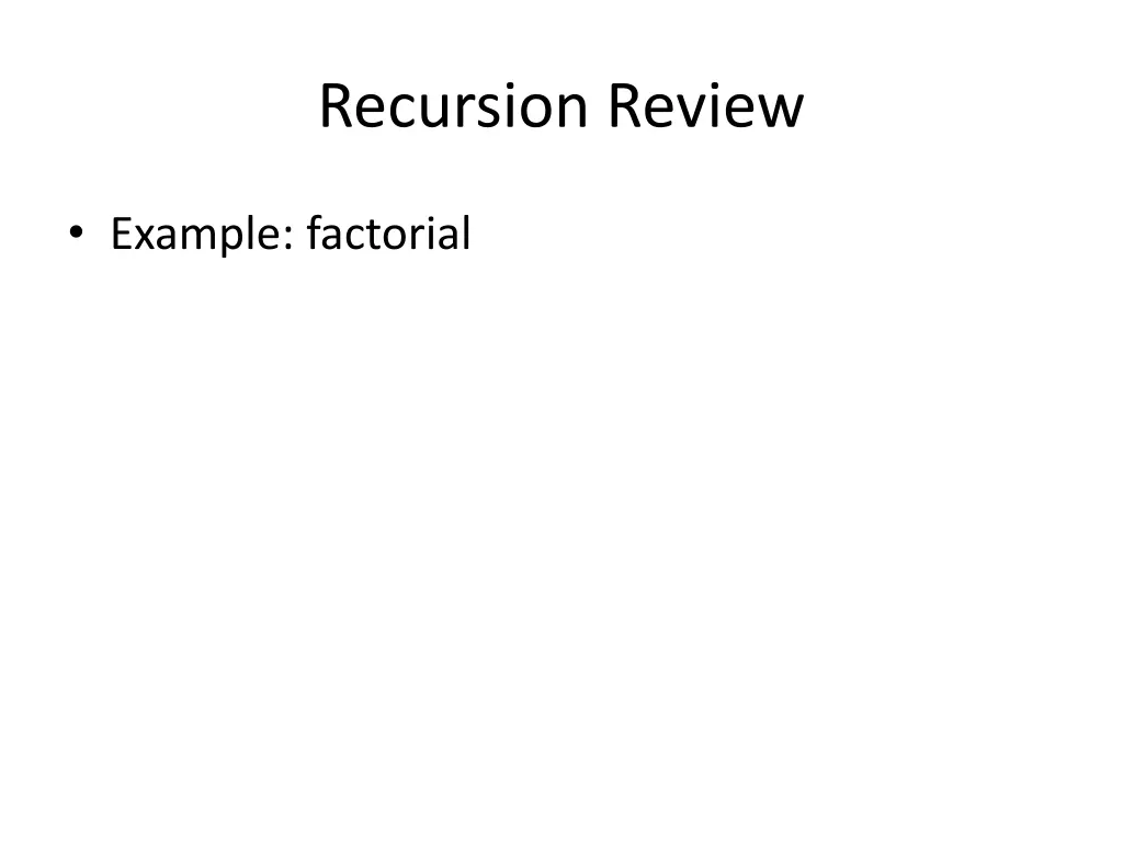 recursion review 1