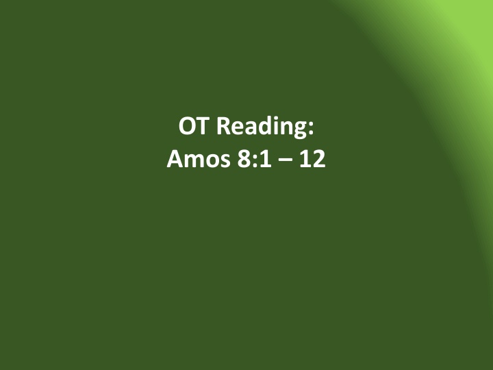 ot reading amos 8 1 12