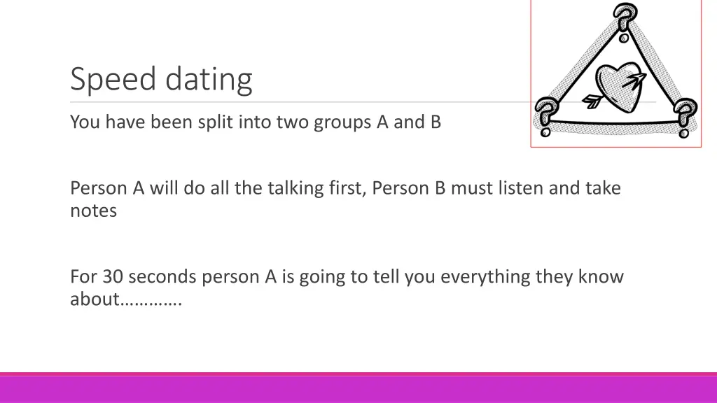 speed dating