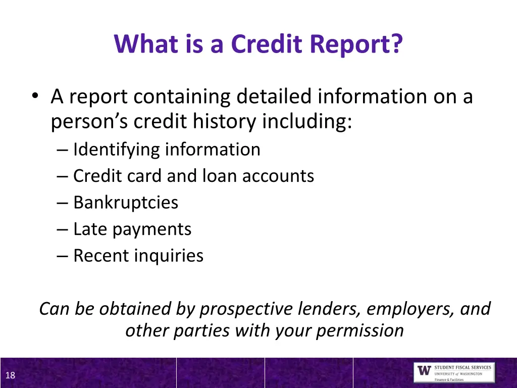 what is a credit report