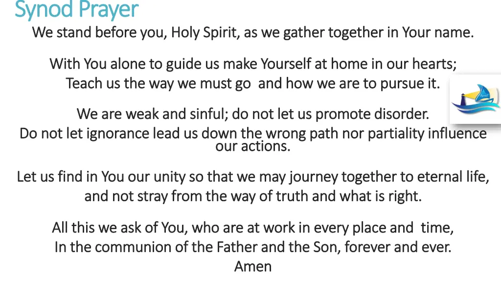 synod prayer synod prayer we stand before