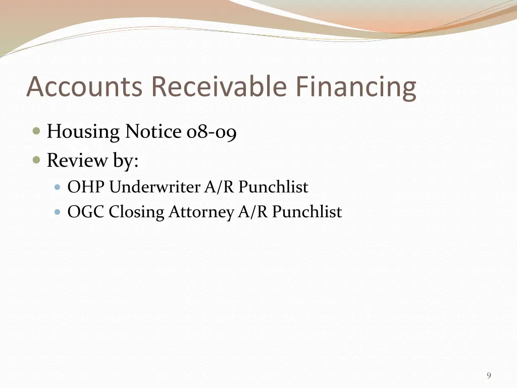 accounts receivable financing