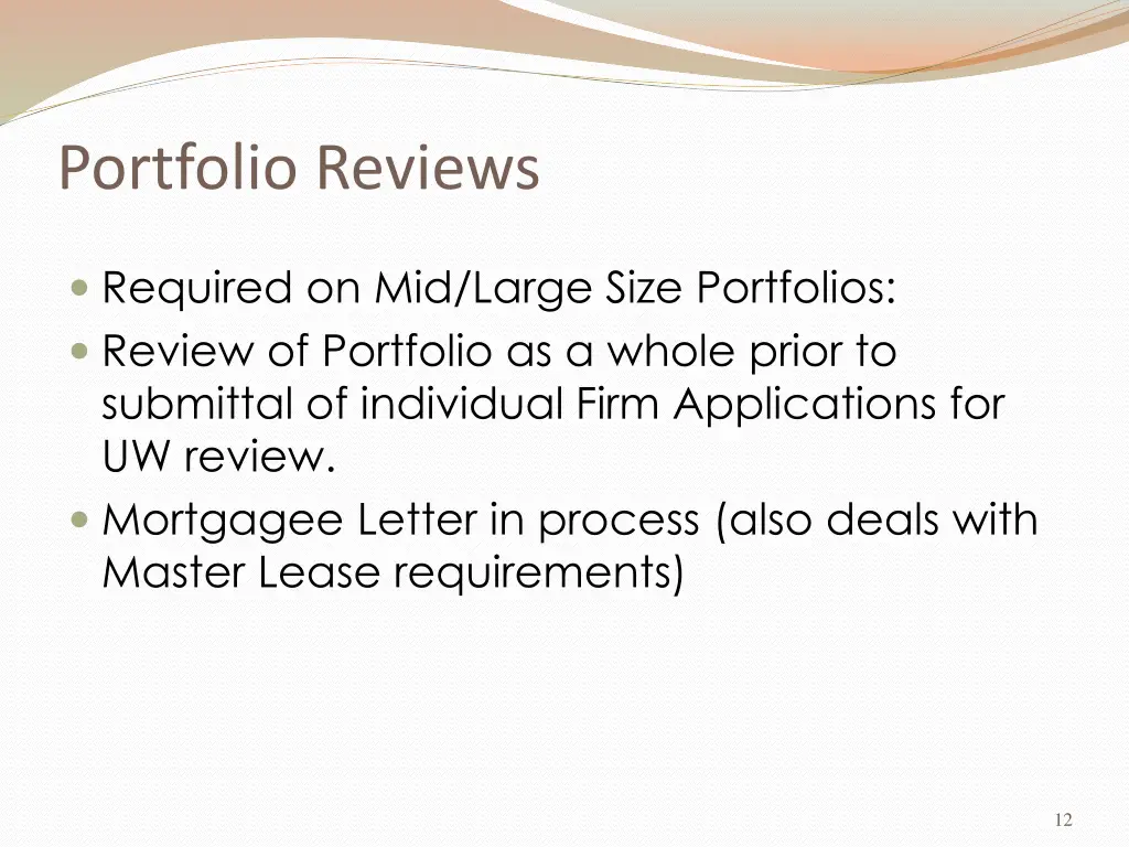 portfolio reviews