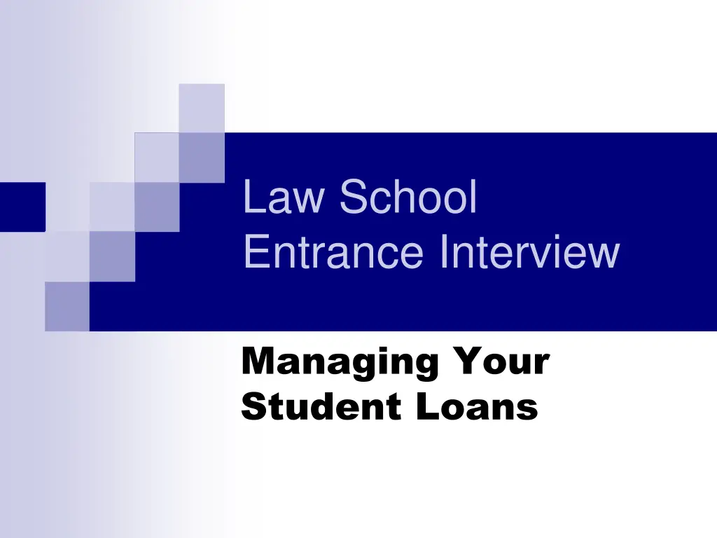 law school entrance interview