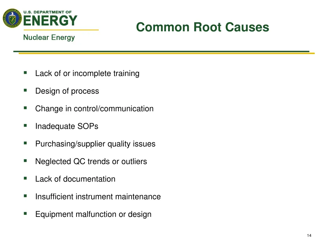 common root causes